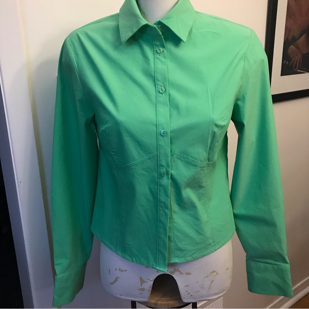 NEW ! Primark Green Button-Up Blouse - Size 10
